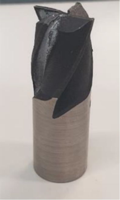 General view of a 3D printed milling cutter.