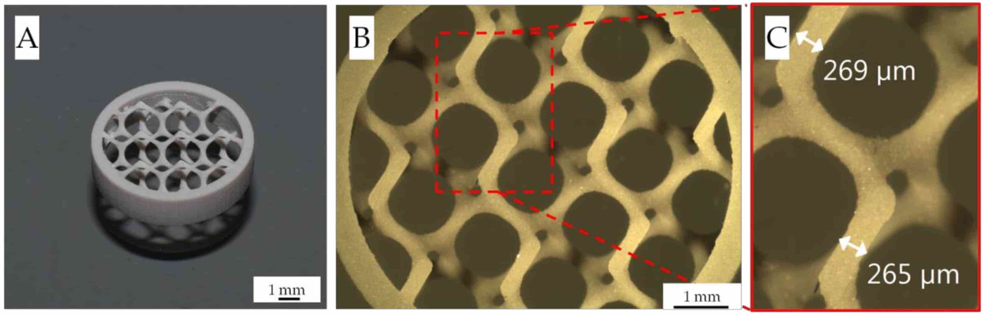 Figure 1. Printed and sintered silicon nitride-based ceramics.